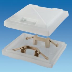 280 x 280 Dome only c/w Handles - White
