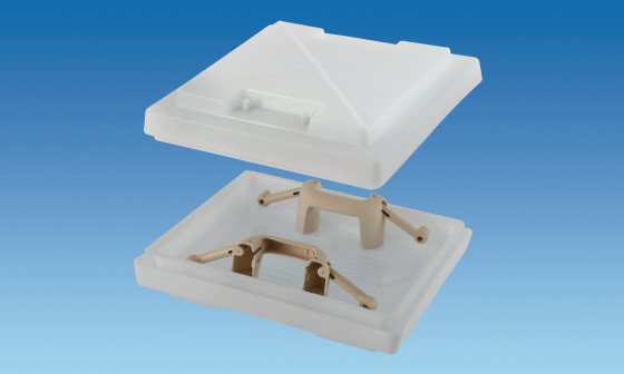 280 x 280 Dome only c/w Handles - White