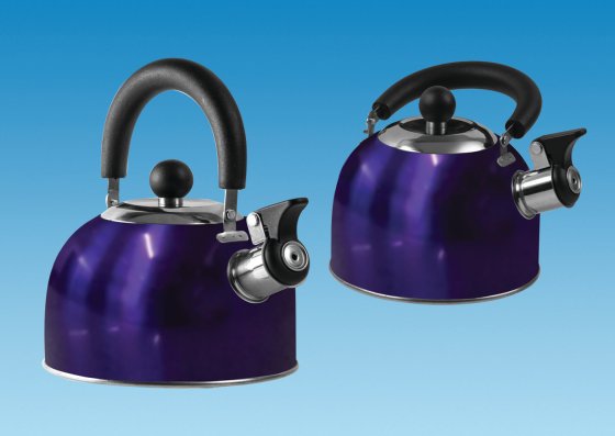 BLUE 1.6 Litre Gas Hob Kettle with Folding Handle