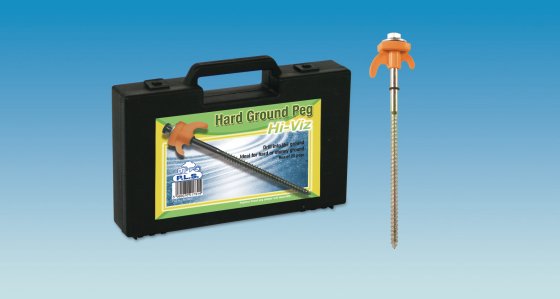 Box of 20 x Drill Type Peg with Hi-Viz Plastic Hoo