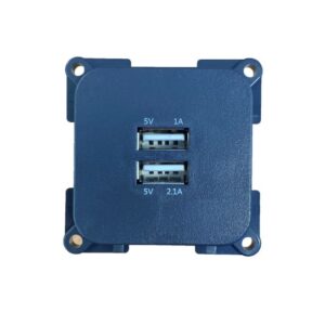 Black C-Line Twin USB Socket - 1Amp & 2.1Amp